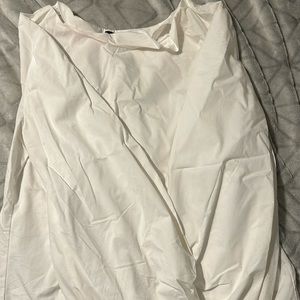 Solid white dressy shirt